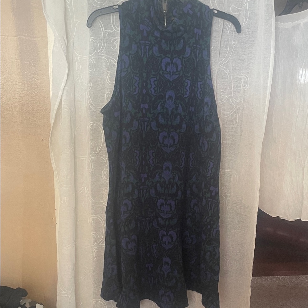 Free People Black and Purple Dress